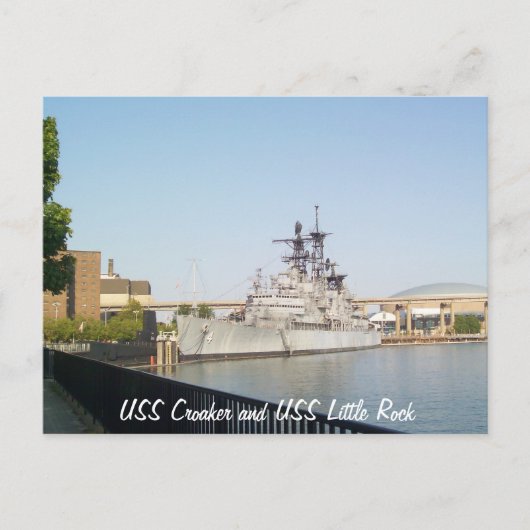 Carte Postale USS Croaker et USS Little Rock (Devant)