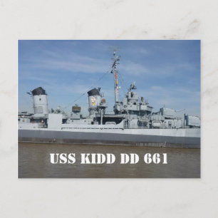 Carte postale USS KIDD DD 661
