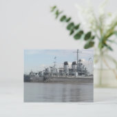Carte postale USS KIDD DD 661 (Debout devant)