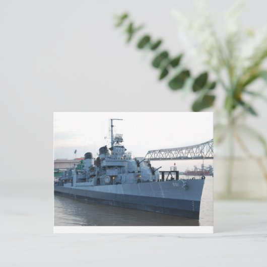 Carte Postale USS Kidd Ship (Debout devant)