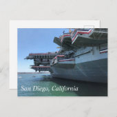 Carte Postale USS Midway à San Diego, Californie (Devant / Derrière)