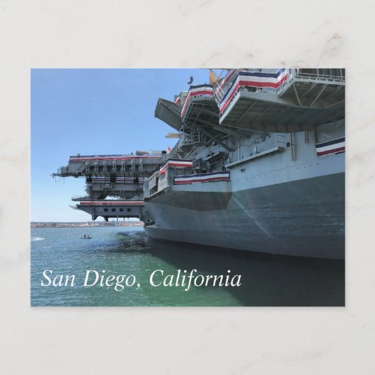 Carte Postale USS Midway à San Diego, Californie (Devant)