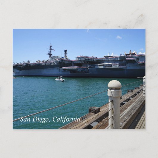 Carte Postale USS Midway à San Diego, Californie (Devant)