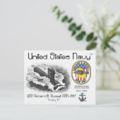 Carte postale USS RICHARD B. RUSSELL SSN-687 SOUS- (Debout devant)