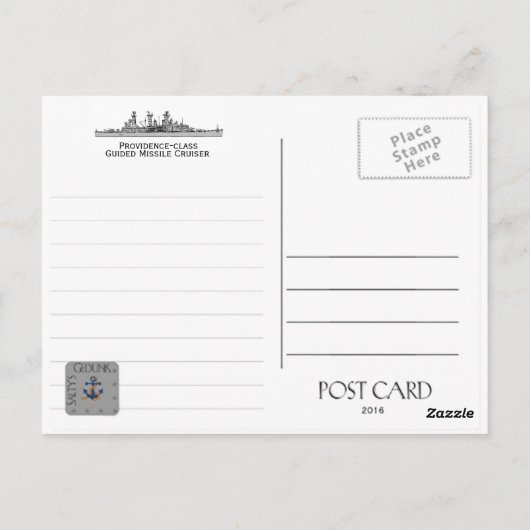 Carte Postale USS TOPEKA CLG-8 CRUISER POSTCARE a (Dos)