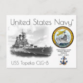 Carte Postale USS TOPEKA CLG-8 CRUISER POSTCARE a (Devant)