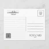 CARTE POSTALE USS WILLIAM C. LAWE DD-763 DESTROYER (Dos)