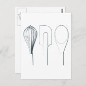 Carte Postale Ustensiles de cuisine (Devant / Derrière)