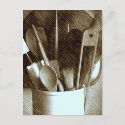 Carte Postale Ustensiles de cuisine (Devant)