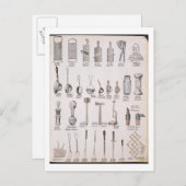 Carte Postale Ustensiles de cuisine, à partir d'un catalogue com (Devant / Derrière)