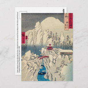 Carte Postale Utagawa Hiroshige - Neige sur le mont Haruna