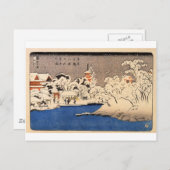 Carte Postale Utagawa Kuniyoshi - neige chez Senso-j (Devant / Derrière)