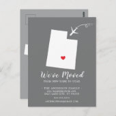 Carte postale UTAH de l'État de déplacement (Devant / Derrière)