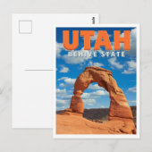 Carte Postale Utah Desert Arch Vintage (Devant / Derrière)