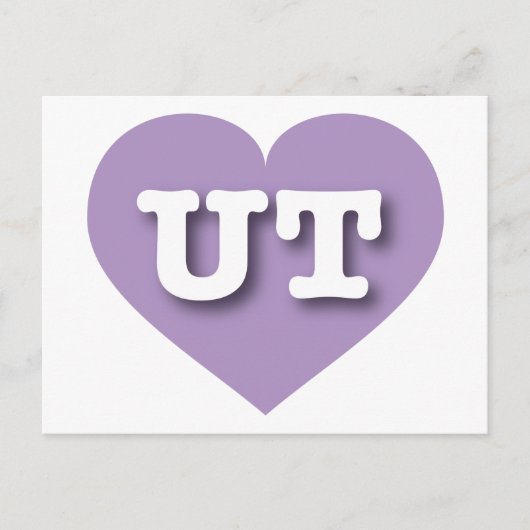 Carte Postale Utah Lavender Heart - I love UT UT (Devant)