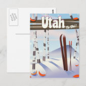 Carte Postale Utah pour skier ! (Devant / Derrière)