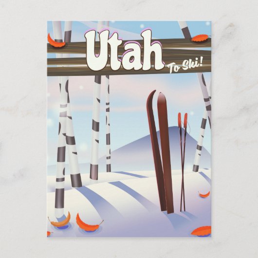 Carte Postale Utah pour skier ! (Devant)