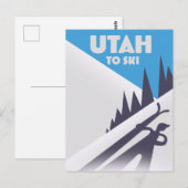 Carte Postale Utah pour skier (Devant / Derrière)