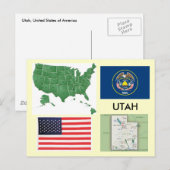 Carte Postale Utah, USA (Devant / Derrière)