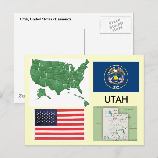 Carte Postale Utah, USA (Devant / Derrière)