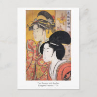 Utamaro Deux Beautés avec Bambou