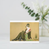 Carte Postale Utamaro-UKIYOE (Debout devant)