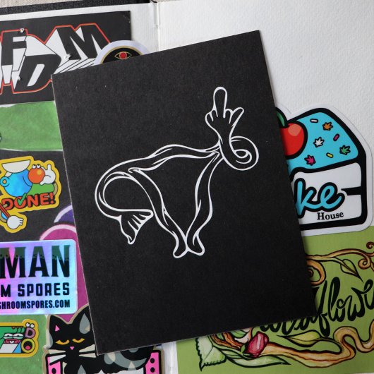 Carte Postale Utérus du doigt du milieu Pour le choix