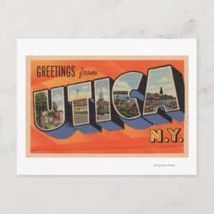Carte Postale Utica, New YorkGrandes lettres ScènesUtica, NY