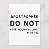 Carte Postale Utilisation d'Apostrophe (Devant)