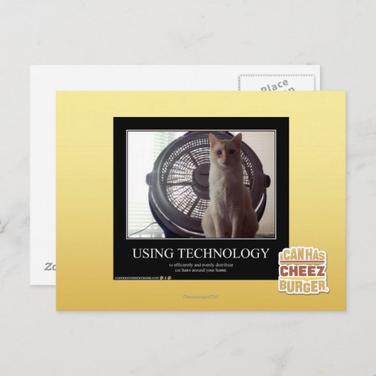 Carte Postale Utilisation de la technologie (Devant / Derrière)