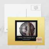 Carte Postale Utilisation de la technologie (Devant / Derrière)