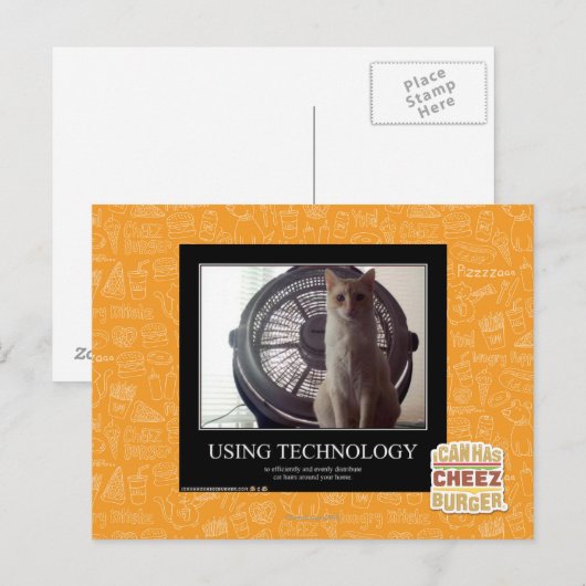 Carte Postale Utilisation de la technologie (Devant / Derrière)