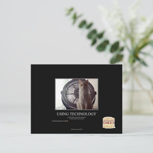 Carte Postale Utilisation de la technologie (Debout devant)