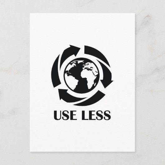 Carte Postale Utiliser moins (Devant)