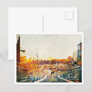 Carte Postale Utrecht Pays-Bas Belle peinture à l'huile paysage