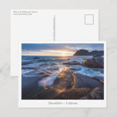 Carte Postale Uttakleiv Lofoten Norvège (Devant / Derrière)