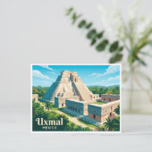 Carte Postale Uxmal Mérida Mexique (Debout devant)