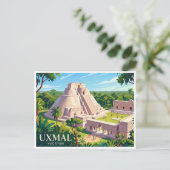 Carte Postale Uxmal Mérida Mexique (Debout devant)