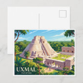 Carte Postale Uxmal Mérida Mexique (Devant / Derrière)