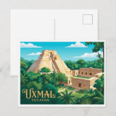 Carte Postale Uxmal Muna Mexique (Devant / Derrière)