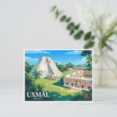 Carte Postale Uxmal Muna Mexique (Debout devant)