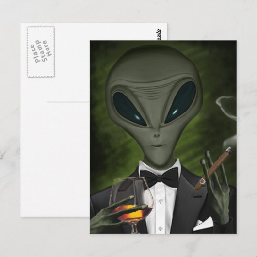 Carte postale V1 pour les Aliens (Devant / Derrière)