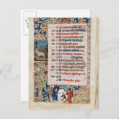 Carte Postale V.25-3 Fol.12v Le mois de décembre (Devant / Derrière)