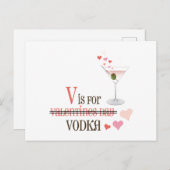 Carte Postale V est pour Vodka (Devant / Derrière)