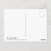 Carte Postale V pour violets (Dos)