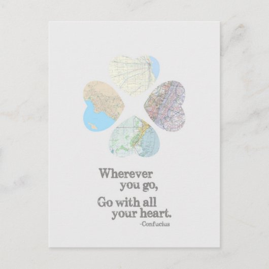 Carte Postale Va Avec Tout Ton Coeur (Devant)