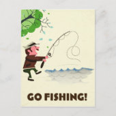 Carte Postale Va pêcher. (Devant)