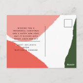 Carte Postale vacances abstrait vert rose (Dos)