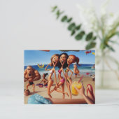 Carte Postale vacances amusantes (Debout devant)