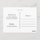 Carte Postale Vacances aquarelle Feuilles Photo moderne (Dos)